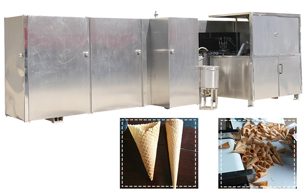 Автоматическая линия по производству хрустящих рожков мороженого для промышленного бизнеса Автоматическая линия по производству хрустящих рожков мороженого для промышленного бизнеса